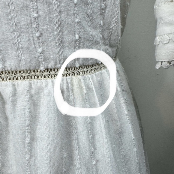 Revolve Tularosa Size Medium Lou Short Sleeve V Neck Midi Dress White Sundress - Picture 8 of 13